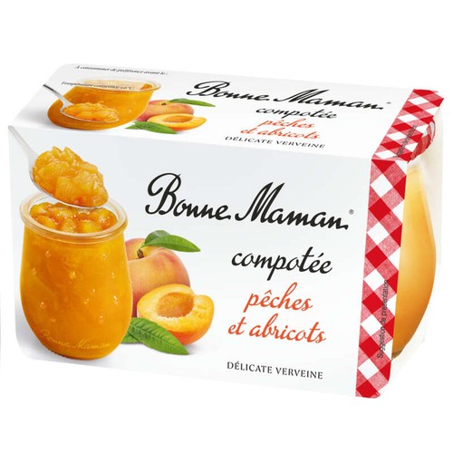 Bonne Maman Compotée Pêches & Abricots 2x130g