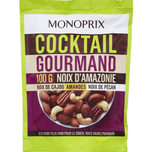 Monoprix Cocktail gourmand noix de cajou, amandes & noix de pécan 100g