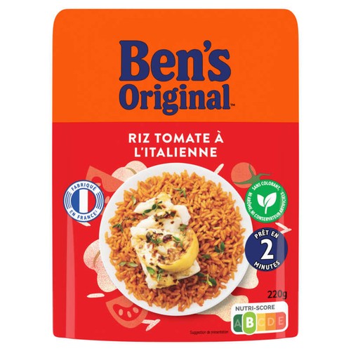 Ben's Original Riz Tomate à l’Italienne Micro-Ondable 220g