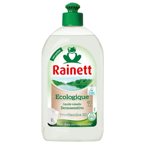 Rainett Liquide Vaisselle main écologique Dermosensitive 500 ml.