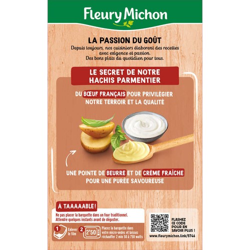 Fleury Michon Hachis Parmentier Emmental 300g