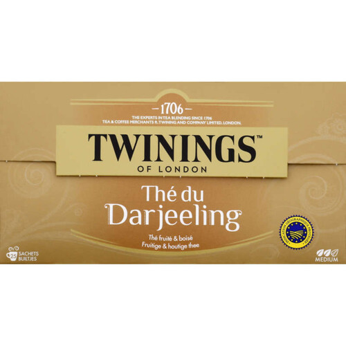 Twinnings Thé Noir Du Darjeeling Fruité & Boisé 25 Sachets - 50G
