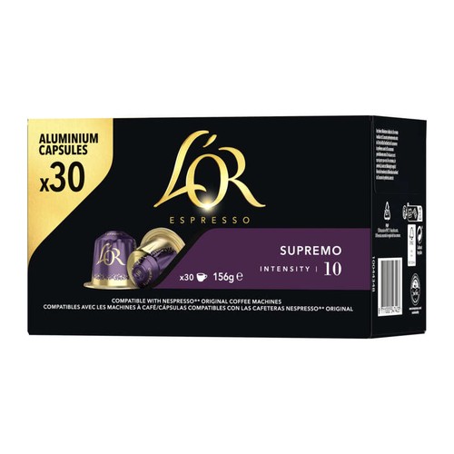 L’Or Espresso supremo café en capsules intensité 10 en capsules x30 - 156g
