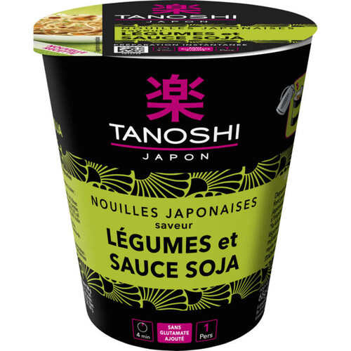 Tanoshi Nouilles Japonaises, Saveur Légumes Et Sauce Soja 65 G