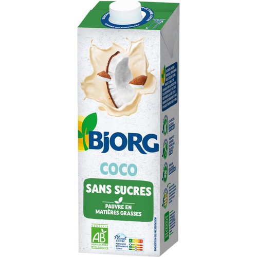 Bjorg Boisson Coco Sans Sucres Bio 1L