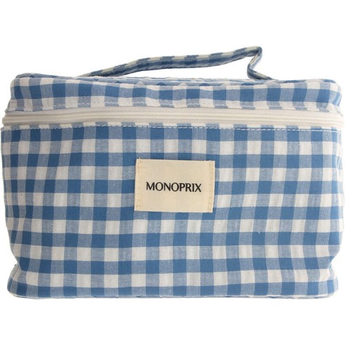 Monoprix Vanity Gros vichy bleu