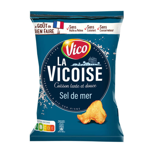 Vico Chips de Pommes de terre au Sel de Mer 120g