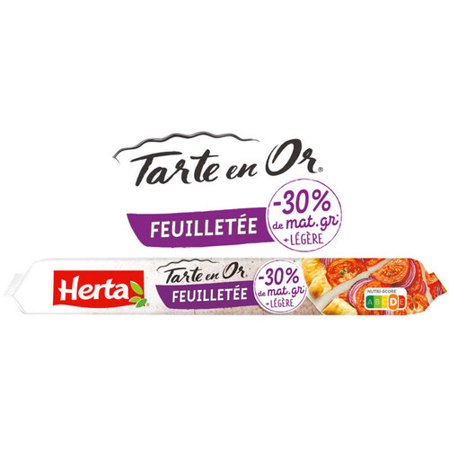 Herta Tarte en Or Pâte Feuilleté -30% de Matière Grasse 230g