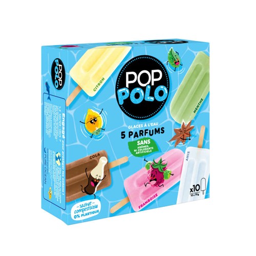 Maison Poppolo Bâtonnets à Glace 5 parfums 10x70g