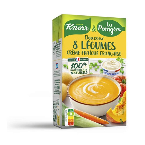 Knorr Soupe Douceur de 8 à la crème fraiche française Légumes 1L