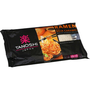 Tanoshi Ramen soja/caramel, nouilles Japonaises précuites 360 g