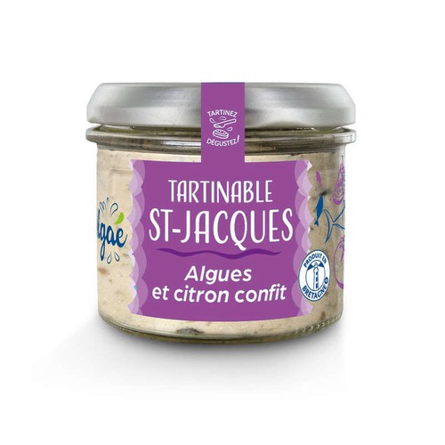 Algae Tartinable de Saint Jacques Algues et citron confit 90g