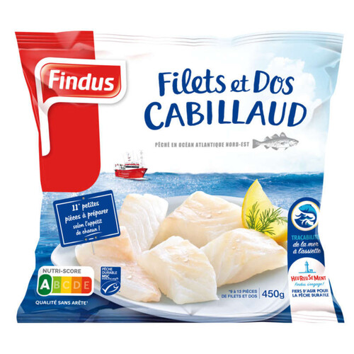 Findus Filets et dos Cabillaud Sauvage 450g