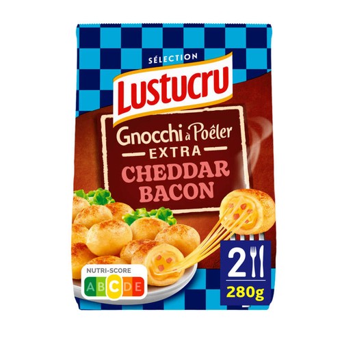 Lustucru Gnocchi a poêler extra cheddar bacon 280g