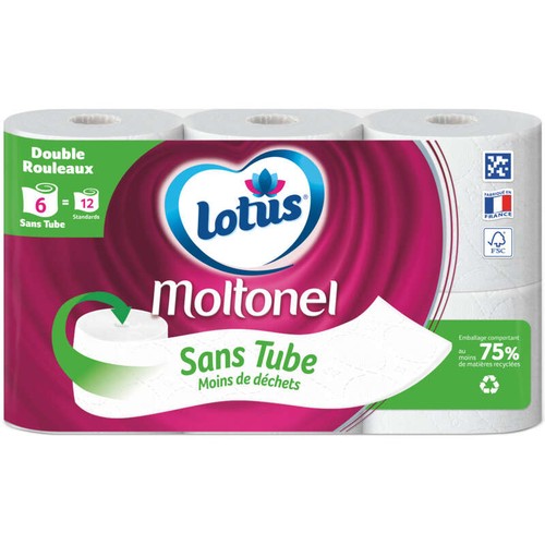 Lotus Papier Toilette Moltonel Sans Tube x6