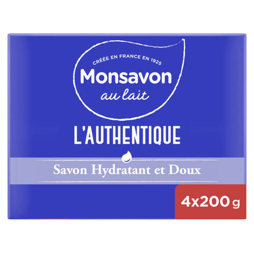 Monsavon Savon Lavant Antibactérien L'Authentique 4x200g