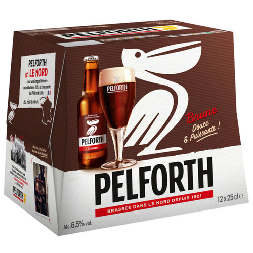 Pelforth Brune bière du Nord 12 x 25 cl 6.5°