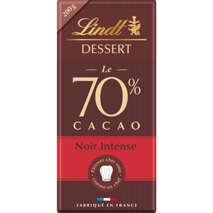 Tablette LINDOR chocolat Noir 70% 145g