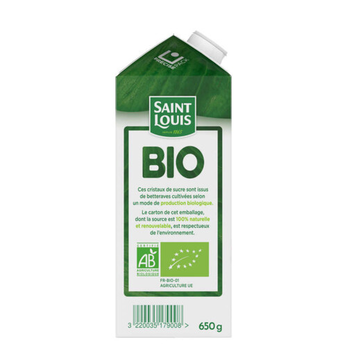 Saint Louis Pack sucre en Poudre de Betteraves bio 650g