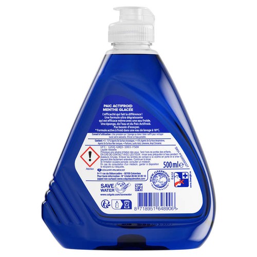 Paic Liquide Vaisselle Acti Froid Menthe Poivrée 500ml