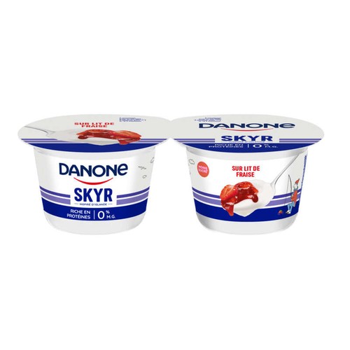 Danone Skyr sur lit de Fraise 2x145g