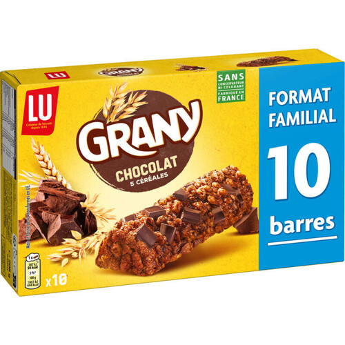 Lu Grany Barres de céréales Chocolat 208g