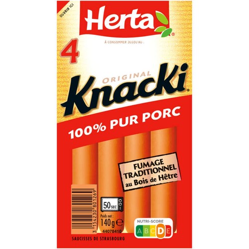 Herta Knacki Saucisses Original x4 140g
