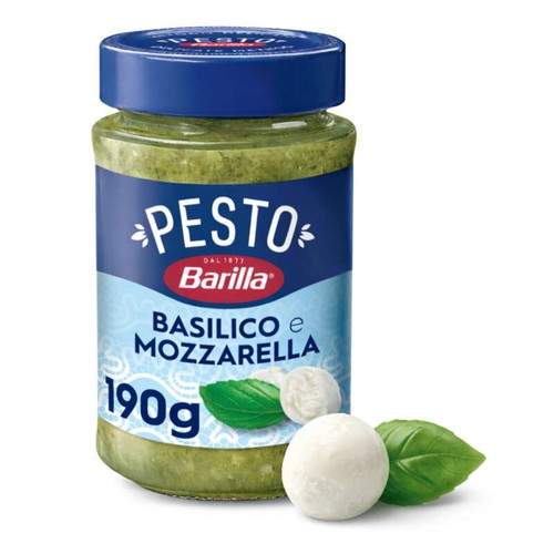 Sauce pesto au basilic et mozzarella Barilla 190g