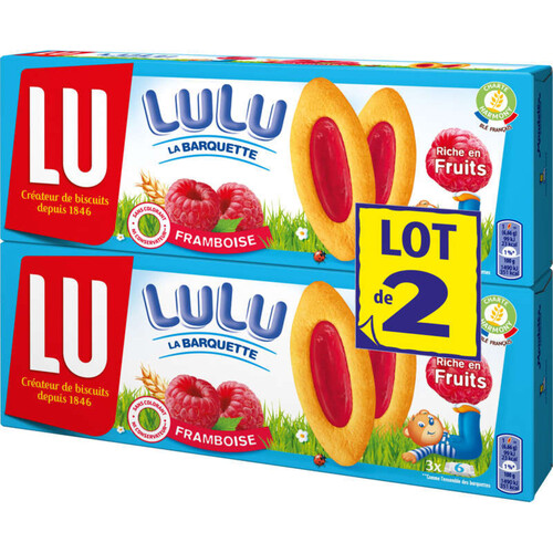 Lu Lulu La Barquette Biscuits Framboise 2x120g