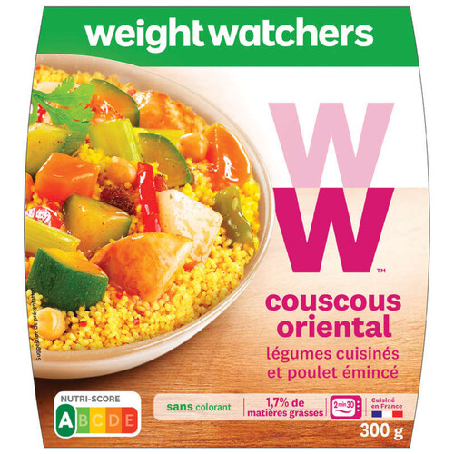Weight Watchers Couscous oriental, légumes cuisinés et poulet émincé 300g