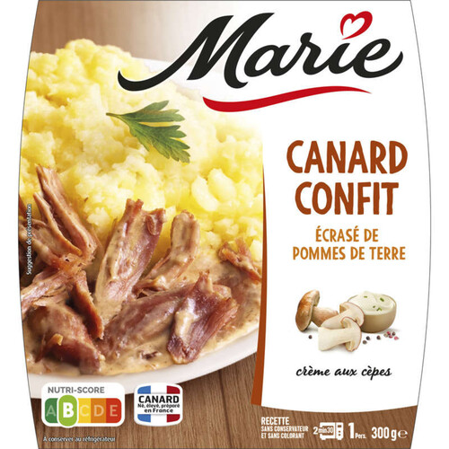 Marie Canard Confit - Ecrase De Pommes De Terre Et Creme Aux Cepes 300g Marie