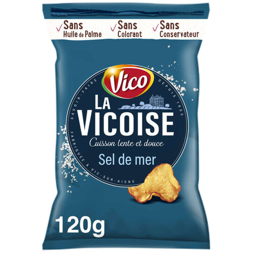 Vico Chips de Pommes de terre au Sel de Mer 120g