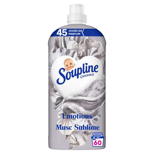 Soupline Assouplissant Concentré au parfum Musc sublime x60 Lavages