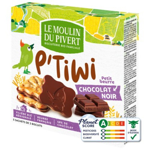 [Par Naturalia] Moulin Du Pivert P'Tiwi Choc Chocolat Noir 125G Bio