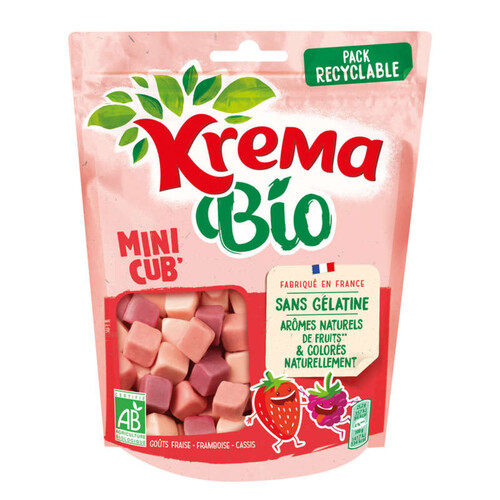 Krema mini cube bio fruit rouge 130g