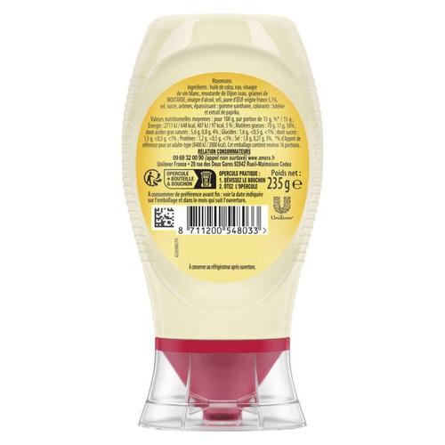 Amora Mayonnaise de Dijon® Flacon Souple 235g