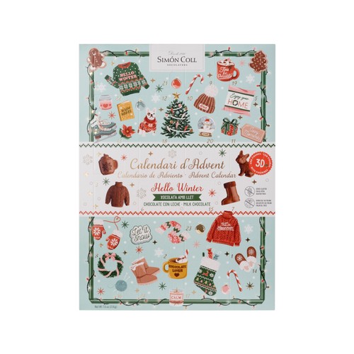 Hello Winter Calendrier de l’avent 3D Figures chocolat 216g