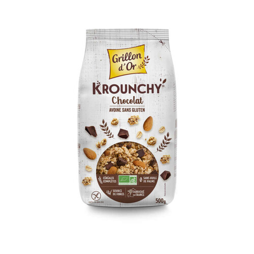 [Par Naturalia] Grillon D'Or Krounchy Chocolat & Avoine Sans Gluten 500G Bio