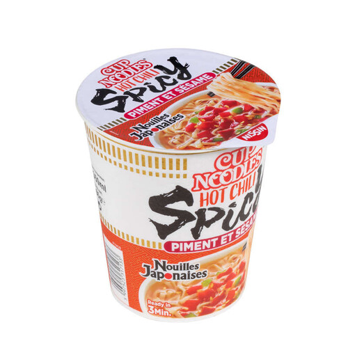 Nissin Cup Noodles Nouilles Japonaises Légumes Epicés Pirikara 66G