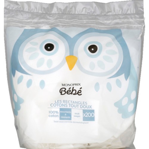Monoprix Bébé Rectangles Coton Bébé x200