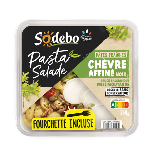 Sodebo Pasta Salade Chèvre Sans Additifs 250g