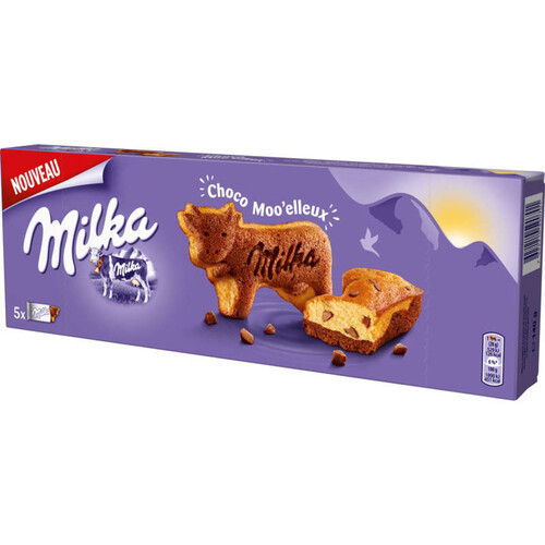 Milka Choco Moo'elleux Gâteaux aux pépites de Chocolat 140g