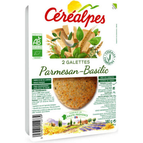 [Par Naturalia] Cerealpes Galettes Parmesan & Basilic 2X90G Bio