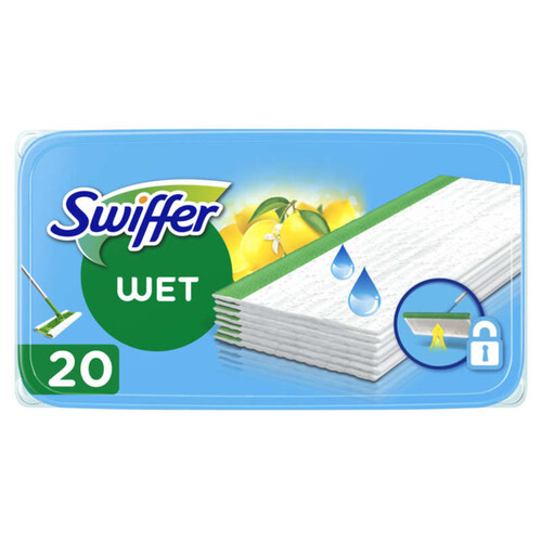 Swiffer Serpillières Imprégnées Pour Sol, Parfum Citrus Fresh x20