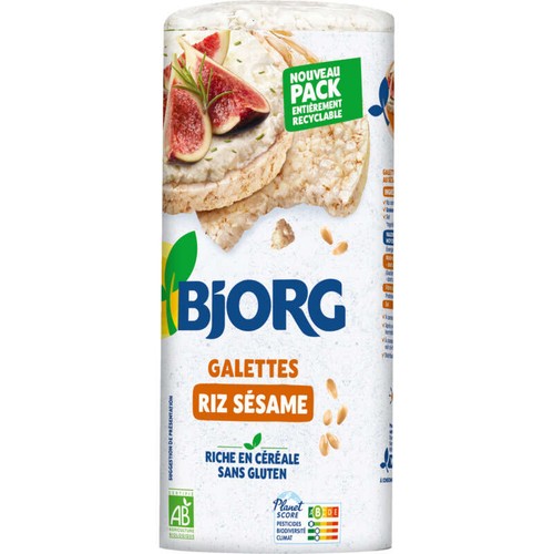 Bjorg Galettes De Riz Complet & Sésame Bio 130g