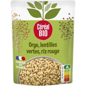 Céréal Bio Orge Riz rouge Lentilles  repas express 250g