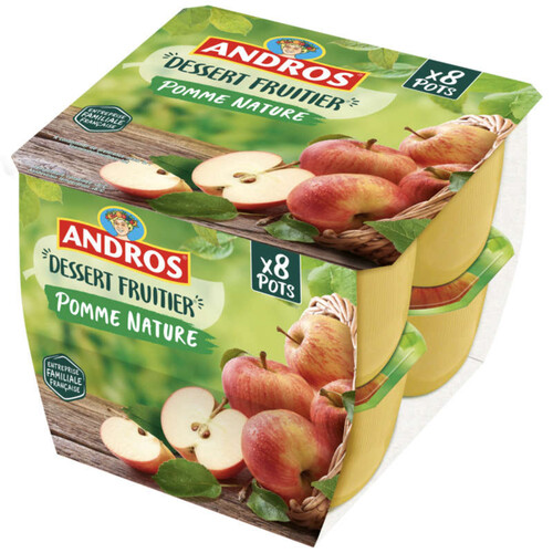 Andros compote pomme nature 8x 100g