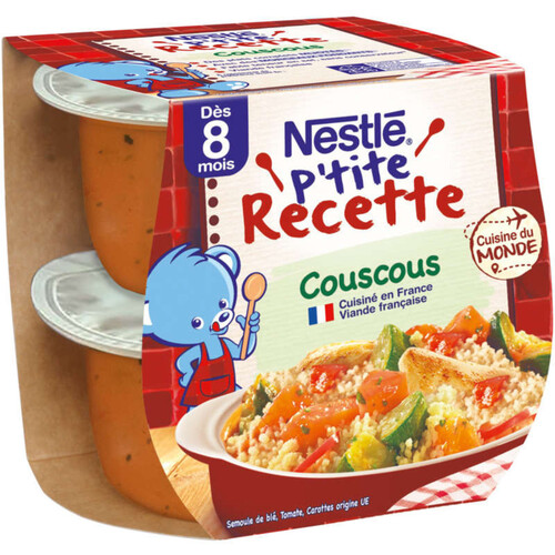 Nestlé P'Tite Recette Couscous Dès 8 Mois 2 X 200G