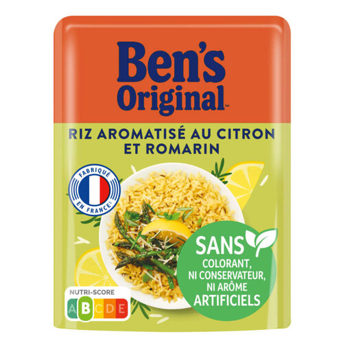 Ben'S Original riz aromatisé au citron et romarin micro-ondable 220g