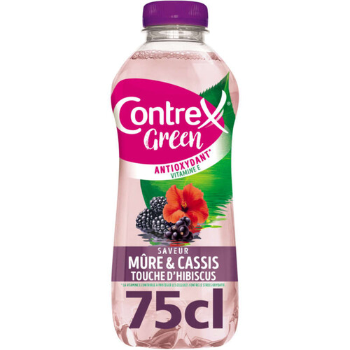 Contrex Green à l'Infusion d'Hibiscus Saveur Mûre Cassis 75cl